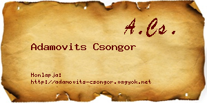 Adamovits Csongor névjegykártya